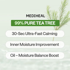 Mediheal Teatree Essential textura sedosa: hidratación ligera que penetra sin residuo.