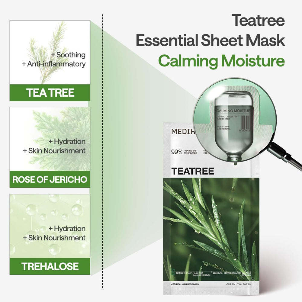 Mediheal Teatree Essential uso diario: rutina rápida de 10-20 minutos.