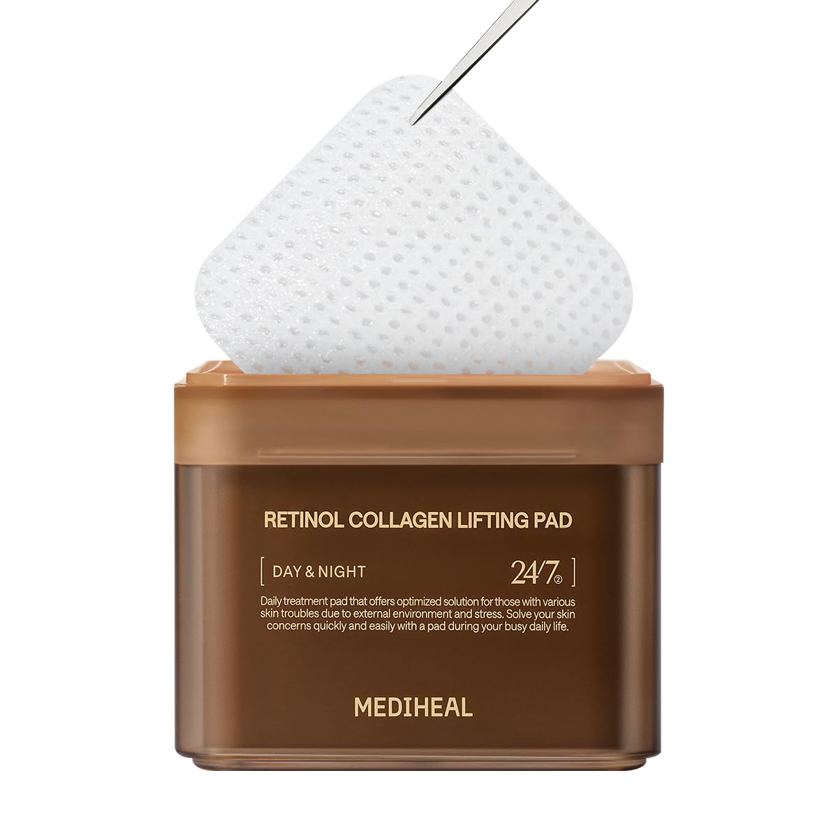 Mediheal Toner Pads Retinol formula close-up for anti-aging care