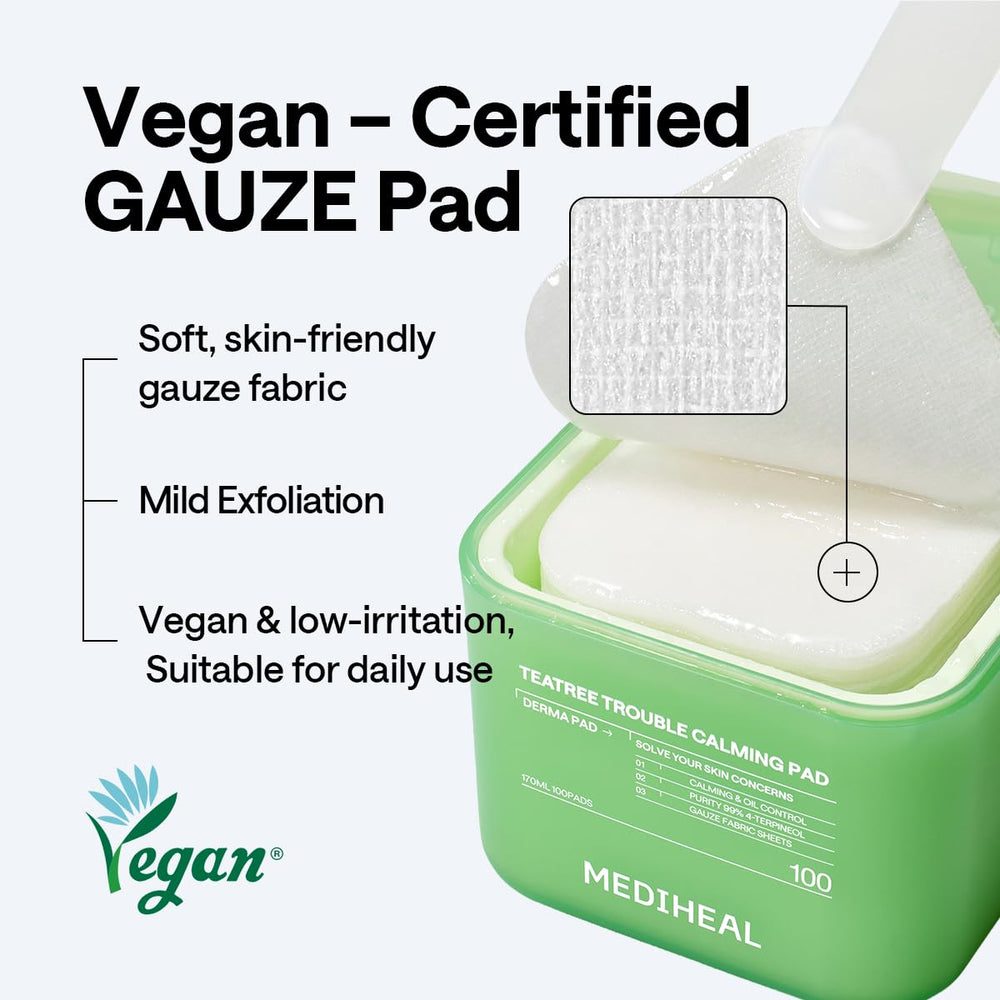 Mediheal vegan hypoallergenic note indicates skin friendly formulation.