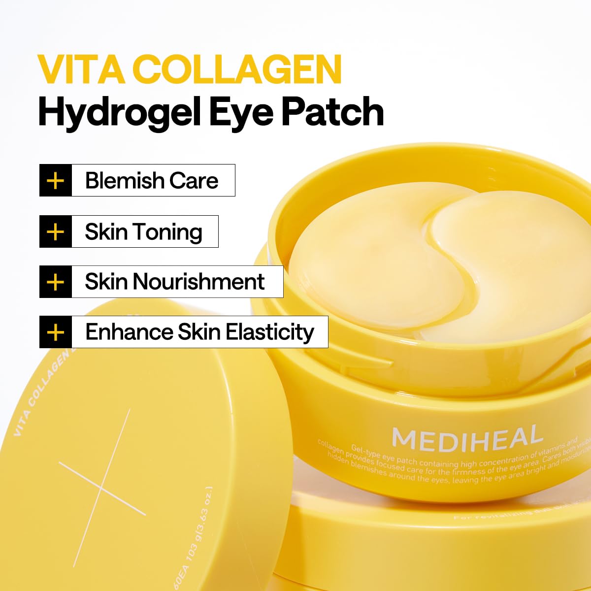 Mediheal Vita Collagen Under Eye Patches texture close-up of hydrogel surface