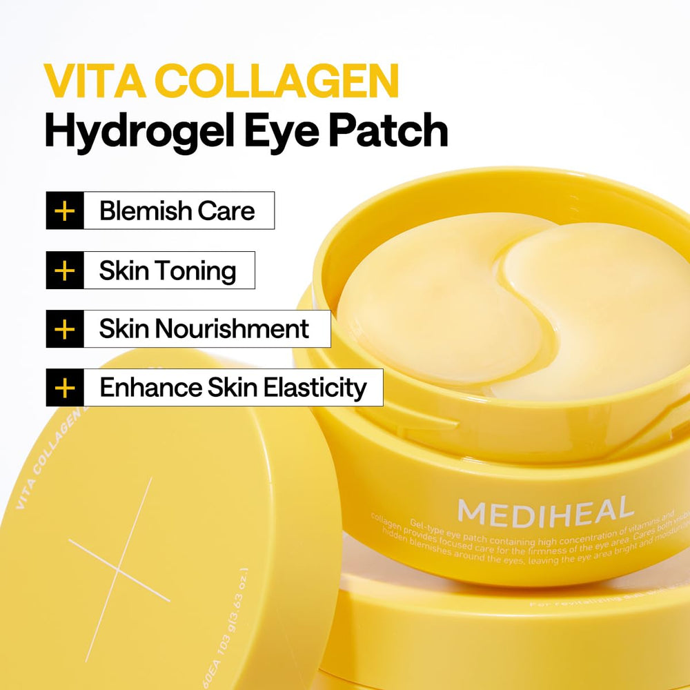 Mediheal Vita Collagen Under Eye Patches texture close-up of hydrogel surface