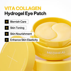 Mediheal Vita Collagen Under Eye Patches texture close-up of hydrogel surface