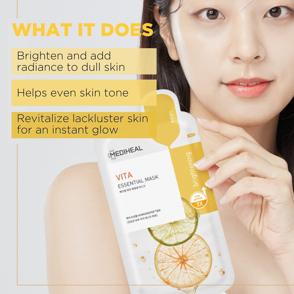 Textura sedosa de Vita Essential Mask que se adapta al rostro.