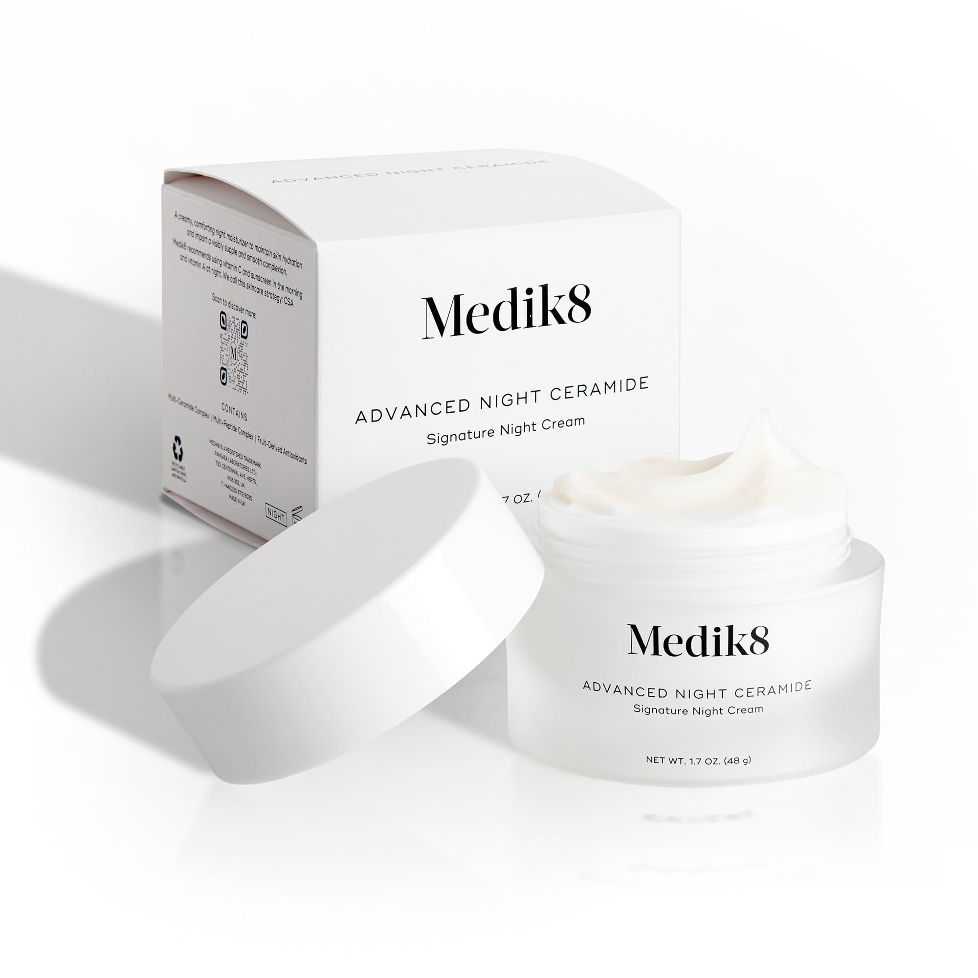 Medik8 Advanced Night Ceramide featured as part of a nighttime skincare routine.