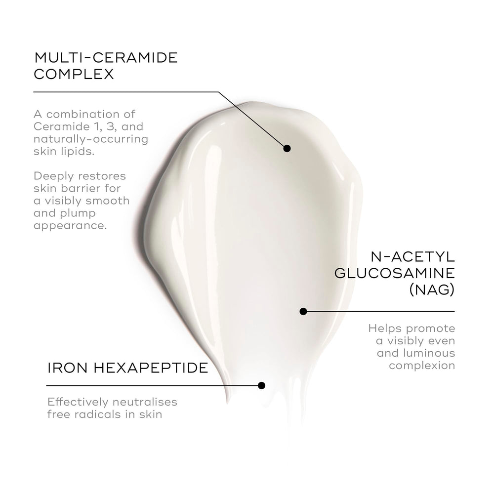 Close-up of Medik8 Advanced Night Ceramide texture, rich cream for overnight hydration.