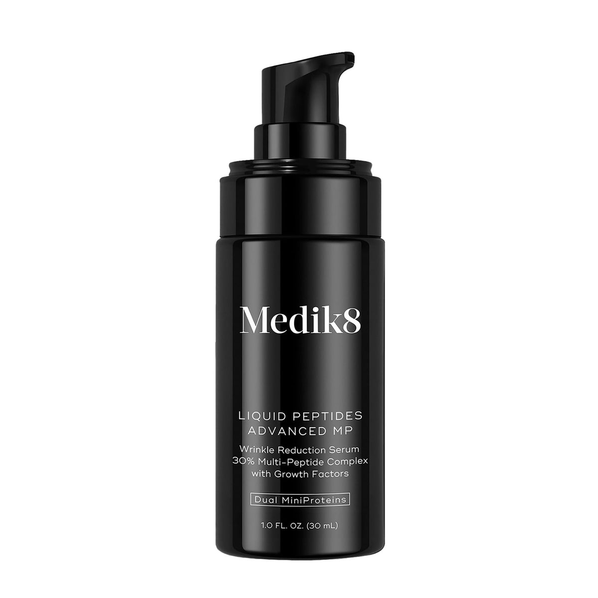 Medik8 Liquid Peptides Advanced MP bottle close-up showing premium hydration for the skin