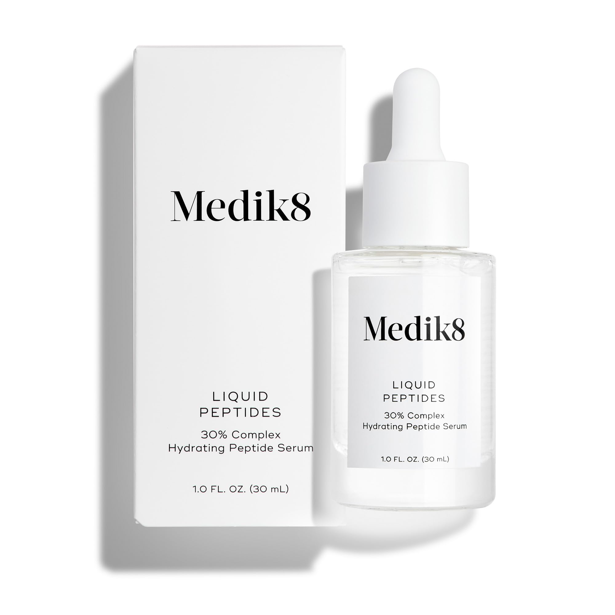 Medik8 Liquid Peptides bottle pour for easy dispensing