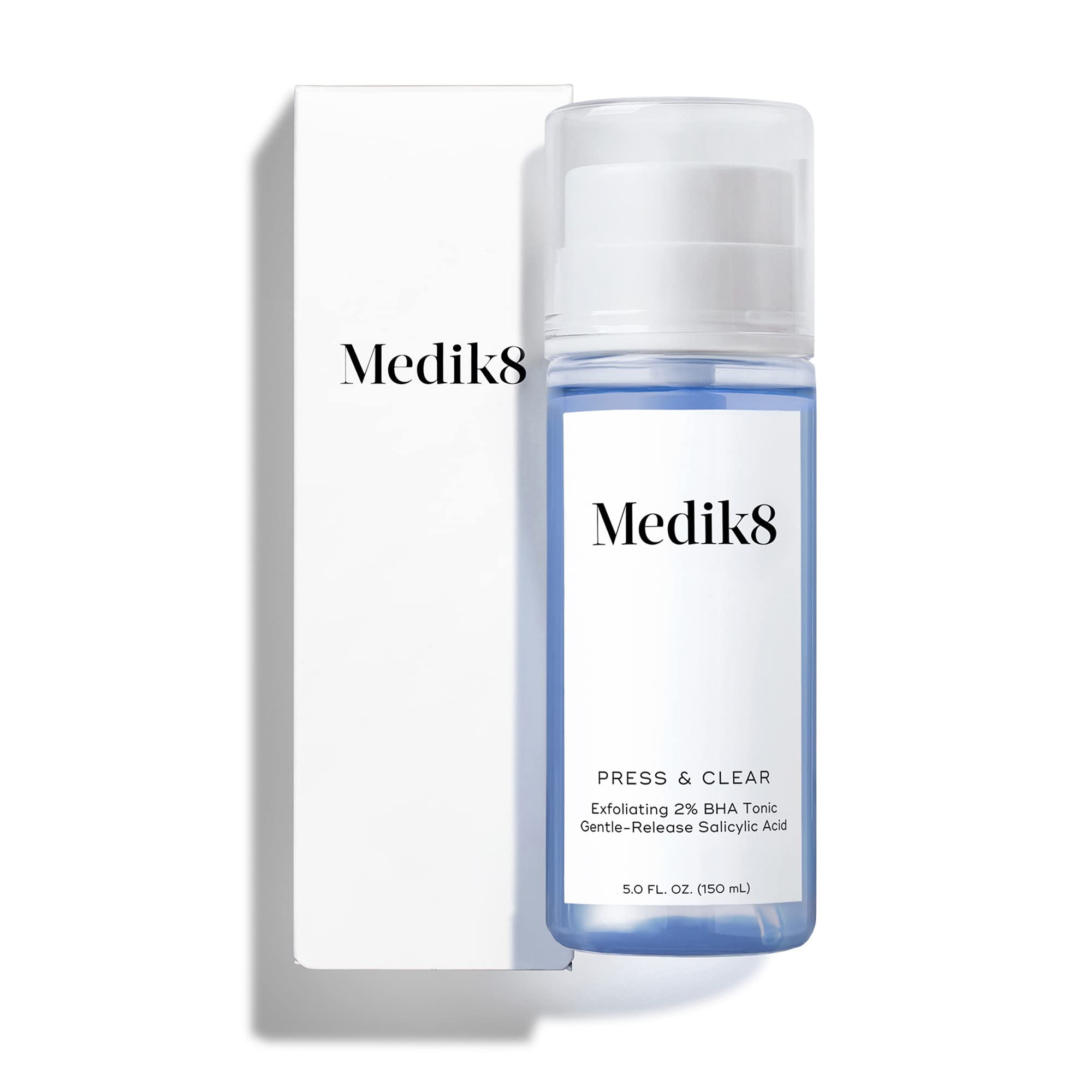 Medik8 Press and Clear toner bottle for oil control and clarity.