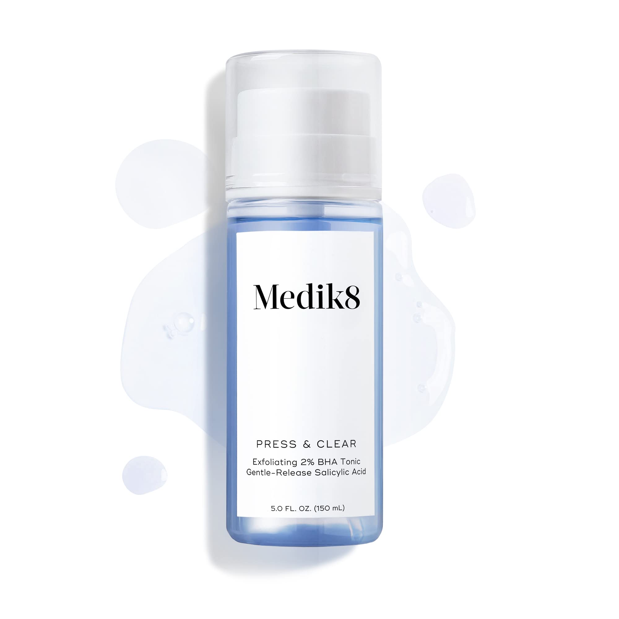 Medik8 Press and Clear packaging with sleek bottle and label.