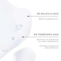 Close-up texture of Medik8 Press and Clear toner showing lightweight formula.
