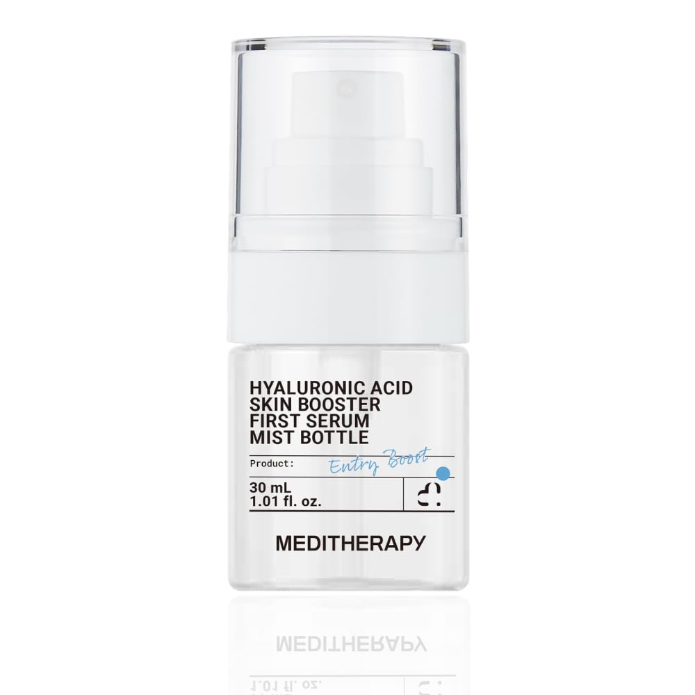 Botella vacía MEDITHERAPY para rellenar suero facial y aplicar con bruma fina.