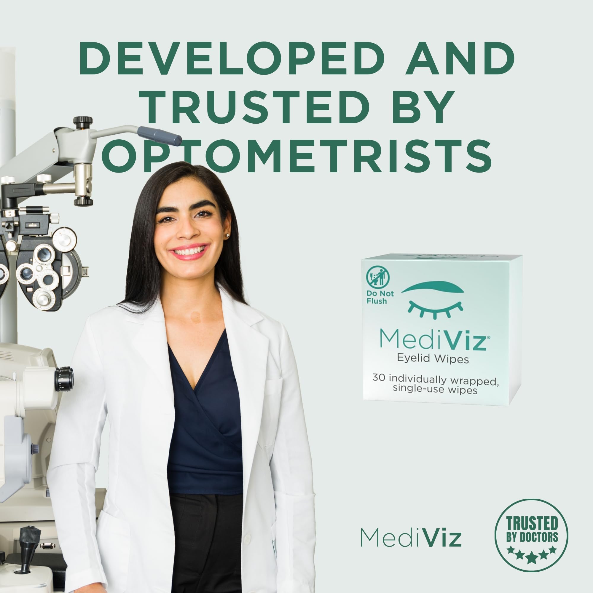 MEDIVIZ Eyelid Cleanser Wipes doctors trusted through PVG network