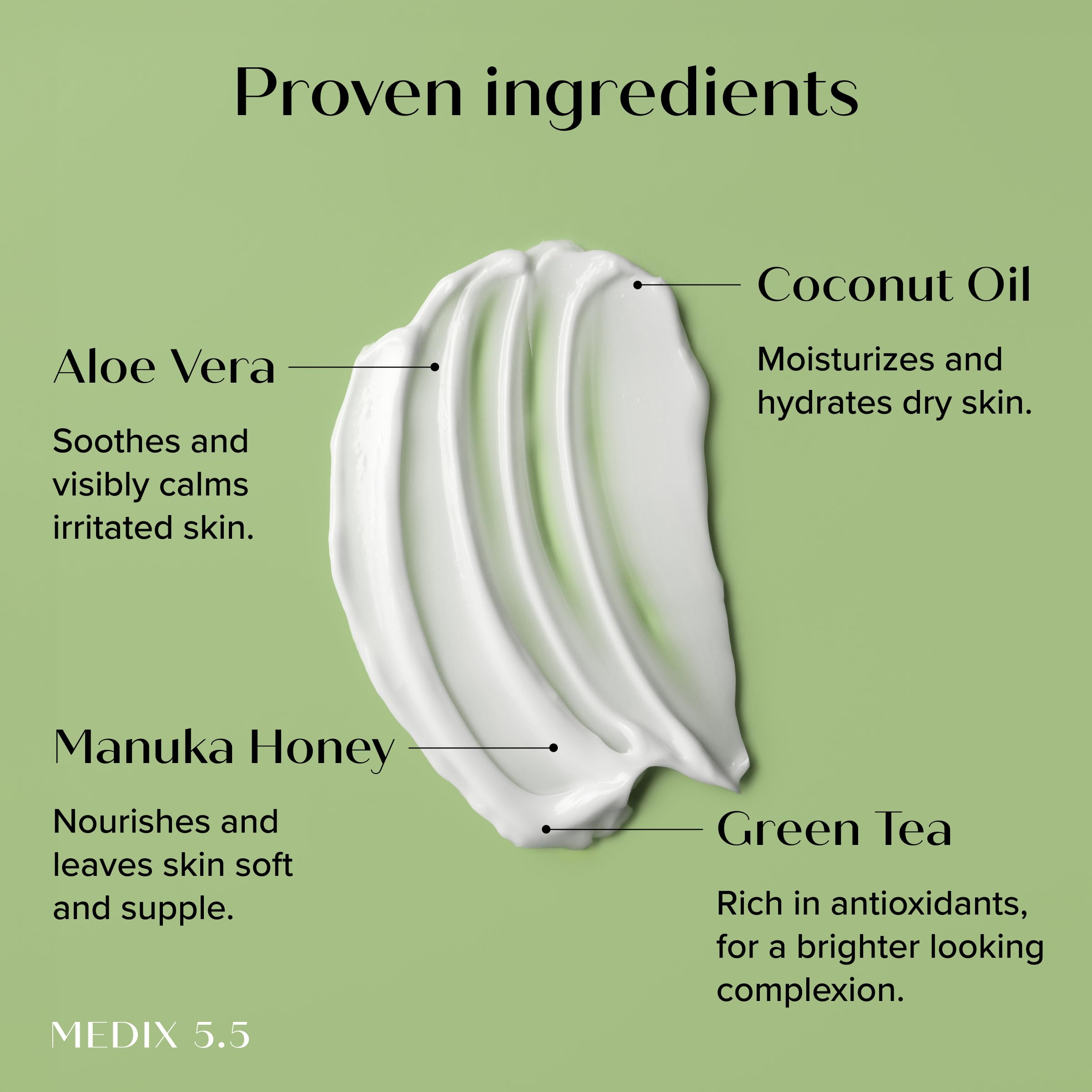 Applying Medix 5.5 cream after shower as part of routine.