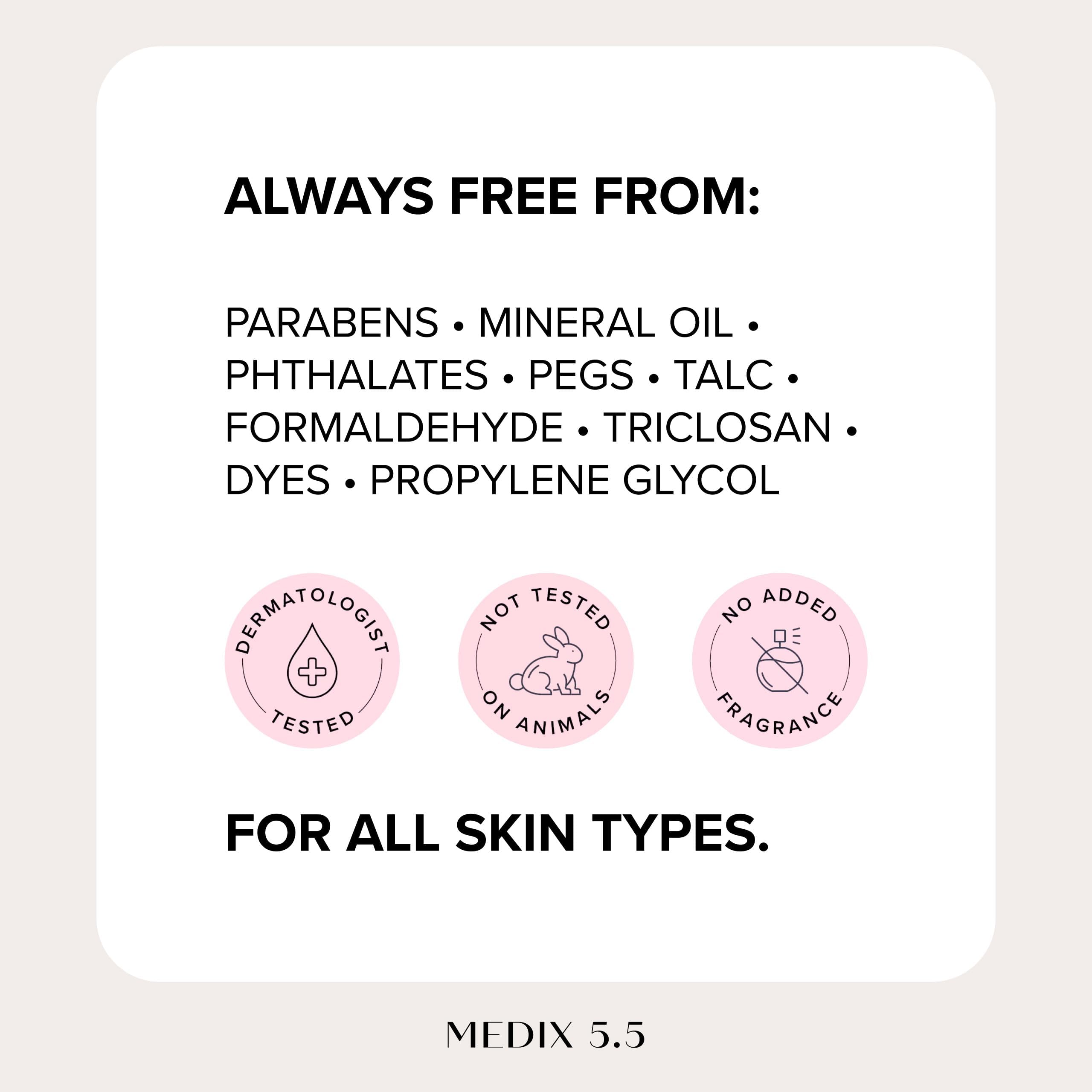 Medix 5.5 fragrance-free retinol packaging close-up for trust and quality.