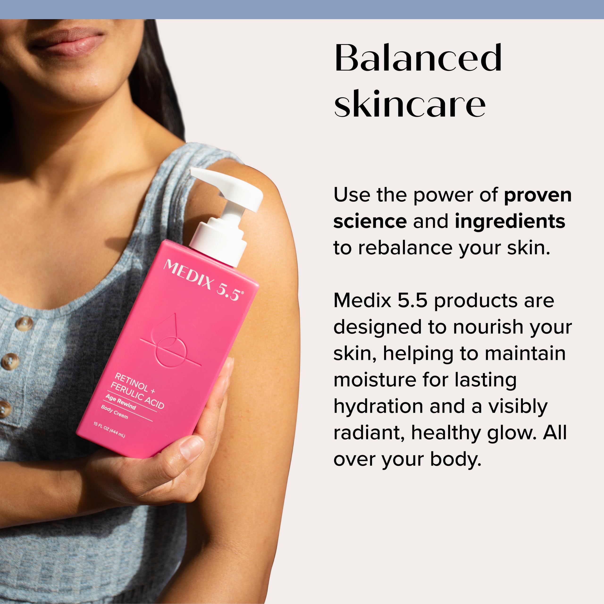 Non-greasy finish and fast absorption in Medix 5.5 Retinol Body Lotion.