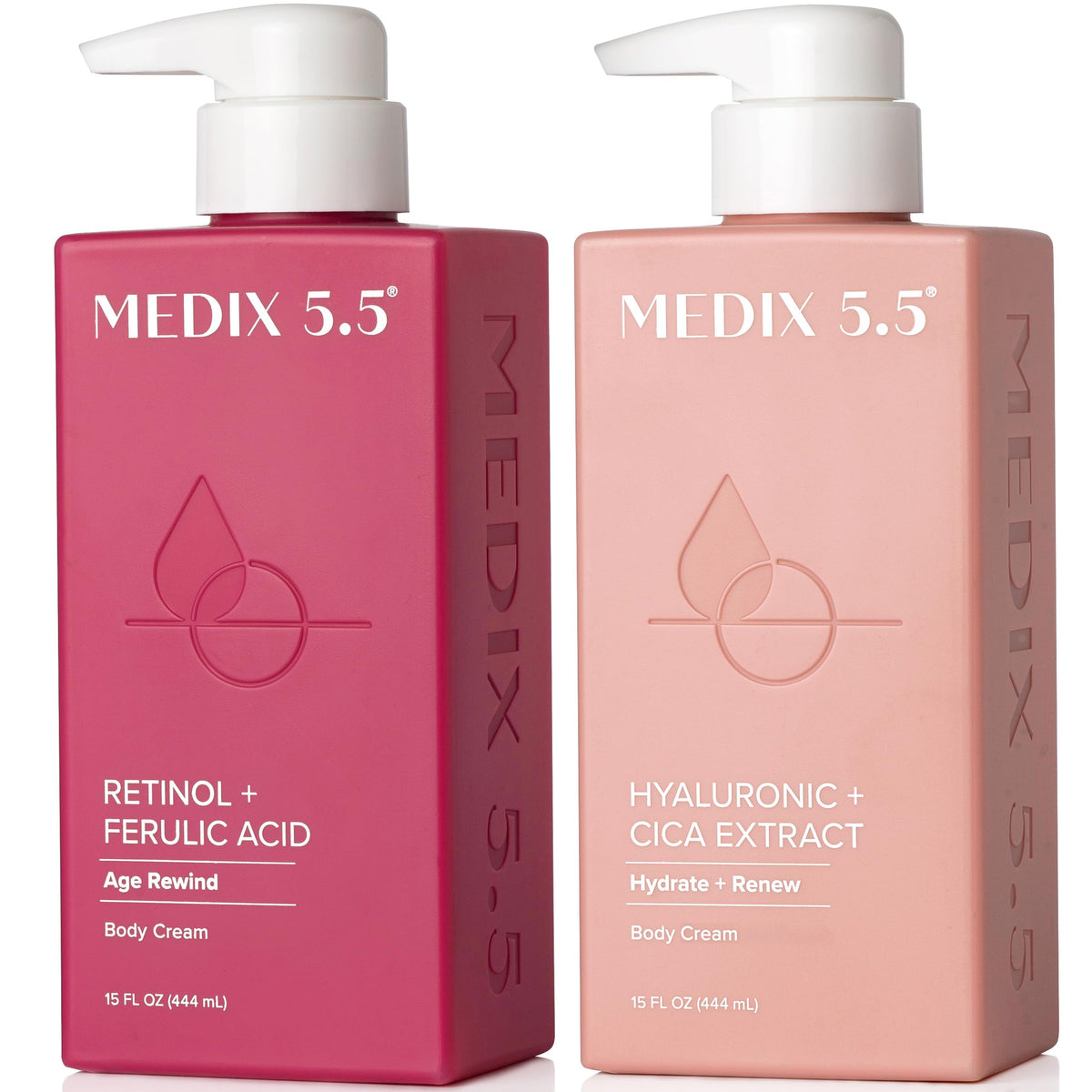 Medix 5.5 Retinol body lotion bottle delivering rich hydration for smoother skin