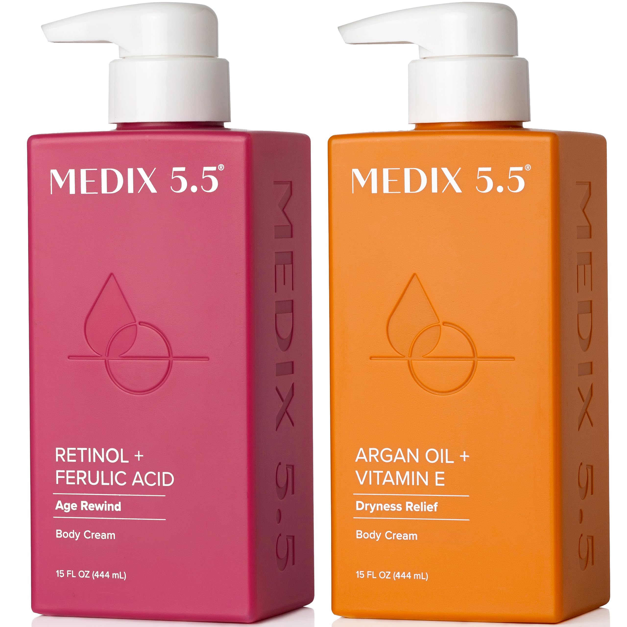 Medix 5.5 Retinol Body Lotion bottle improving skin firmness and radiance
