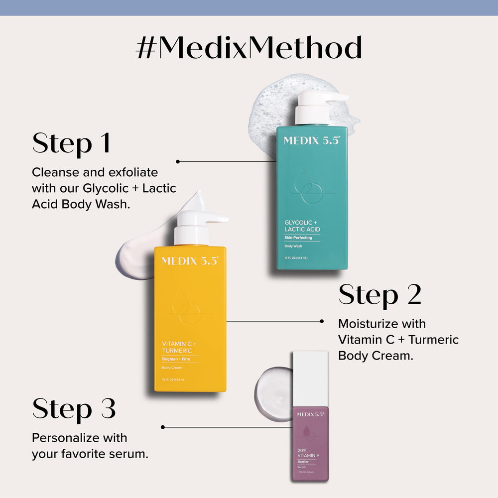Shea butter ingredient emphasizes deep moisturization within Medix 5.5 formula.