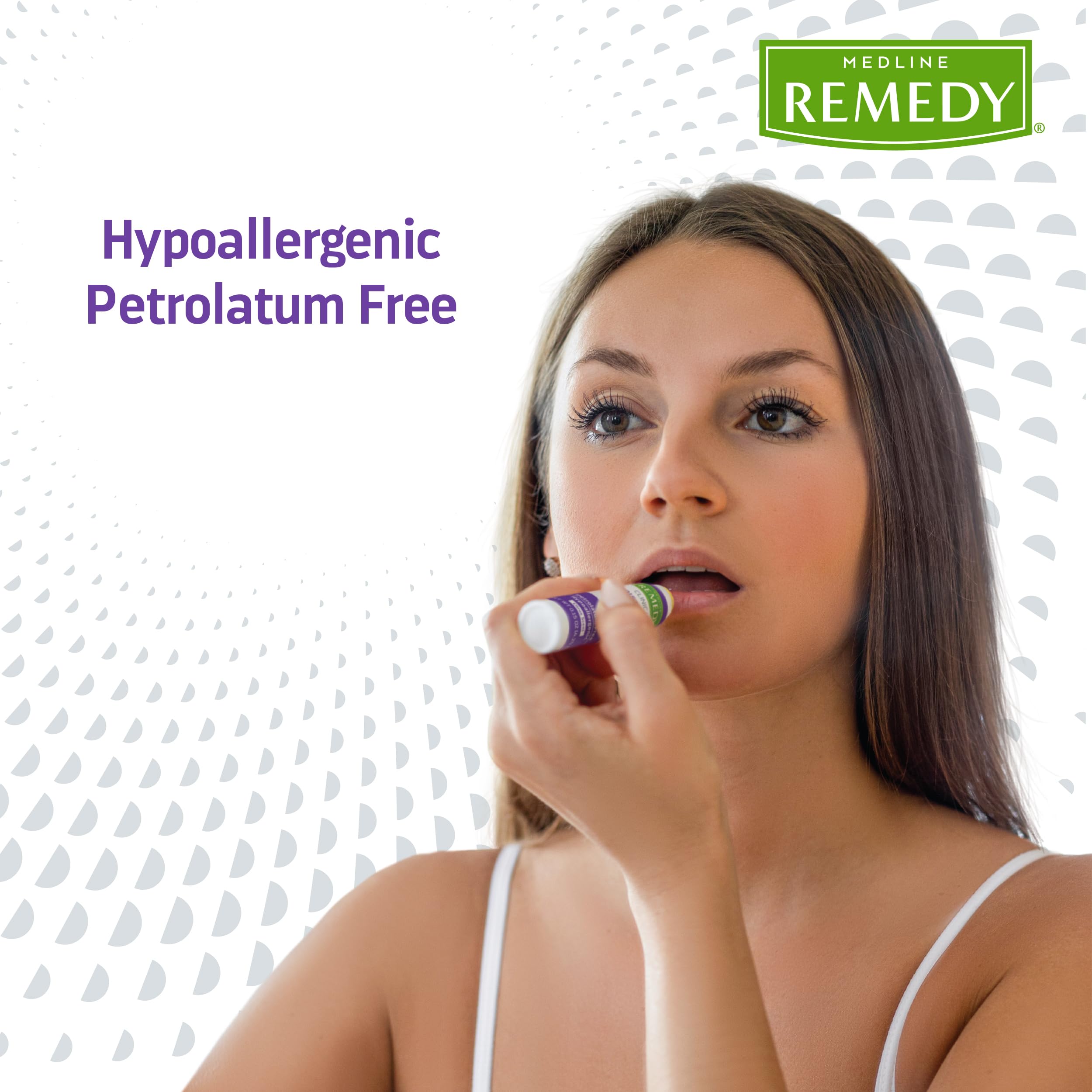 Aroma cítrico que se libera con cada aplicación del bálsamo labial clínico Medline Remedy.