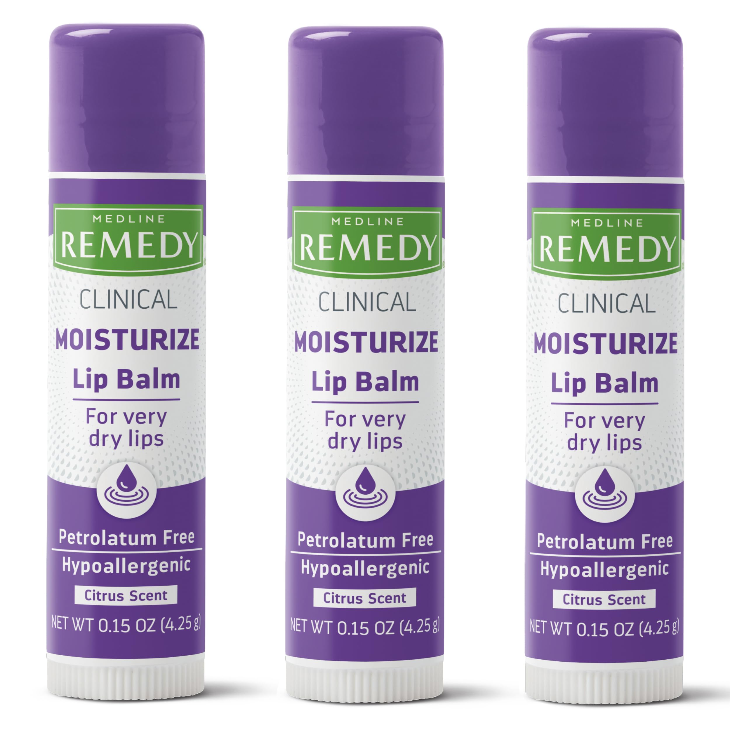 Medline Remedy Clinico Bálsamo labial en caja, hidratación suave para labios.