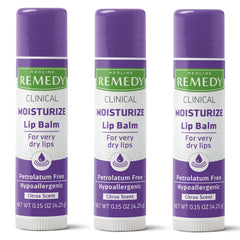Medline Remedy Clinico Bálsamo labial en caja, hidratación suave para labios.