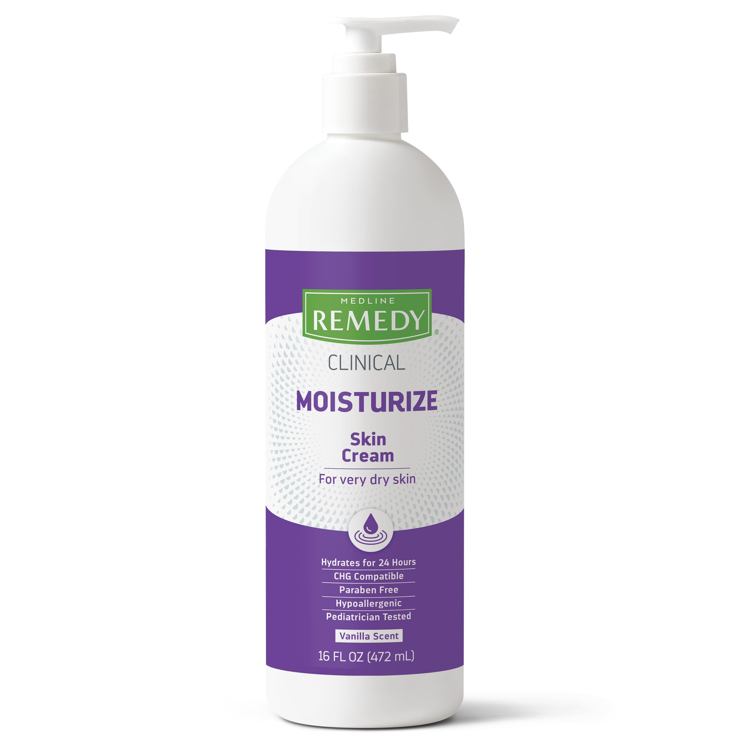 Remedy Clinical de Medline, crema vainilla, textura suave para hidratación diaria
