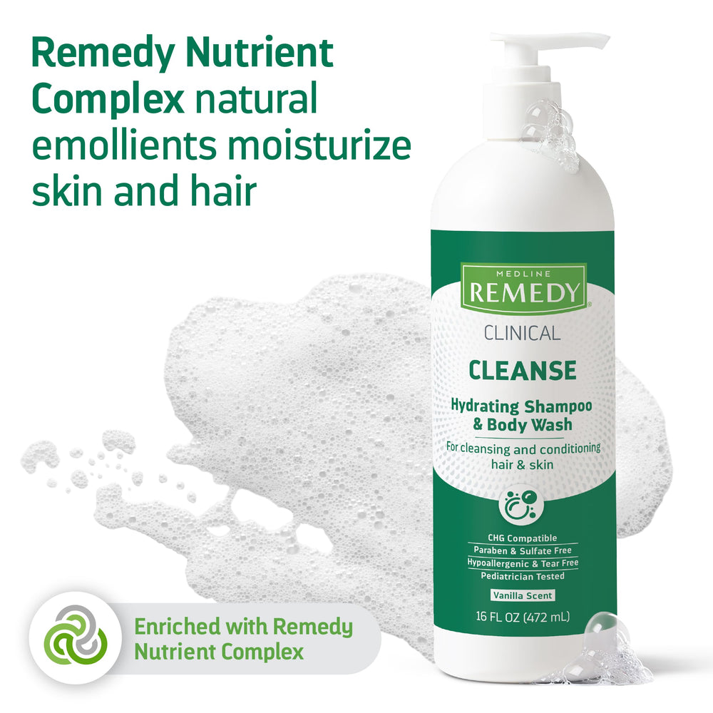 Medline Remedy Clinical: limpieza sin enjuague para piel sensible