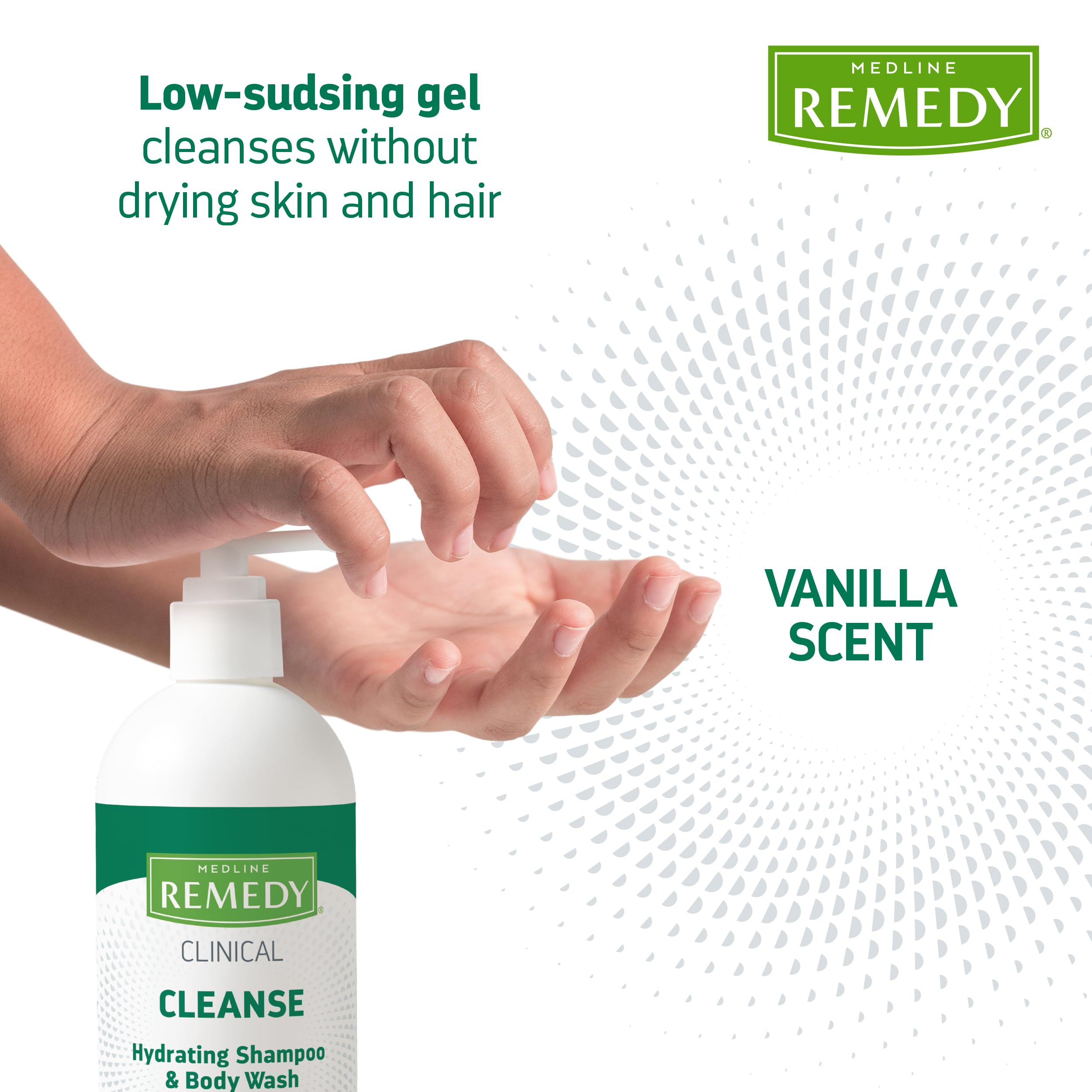 Medline Remedy Clinical: uso a la cama y ducha para limpieza cómoda