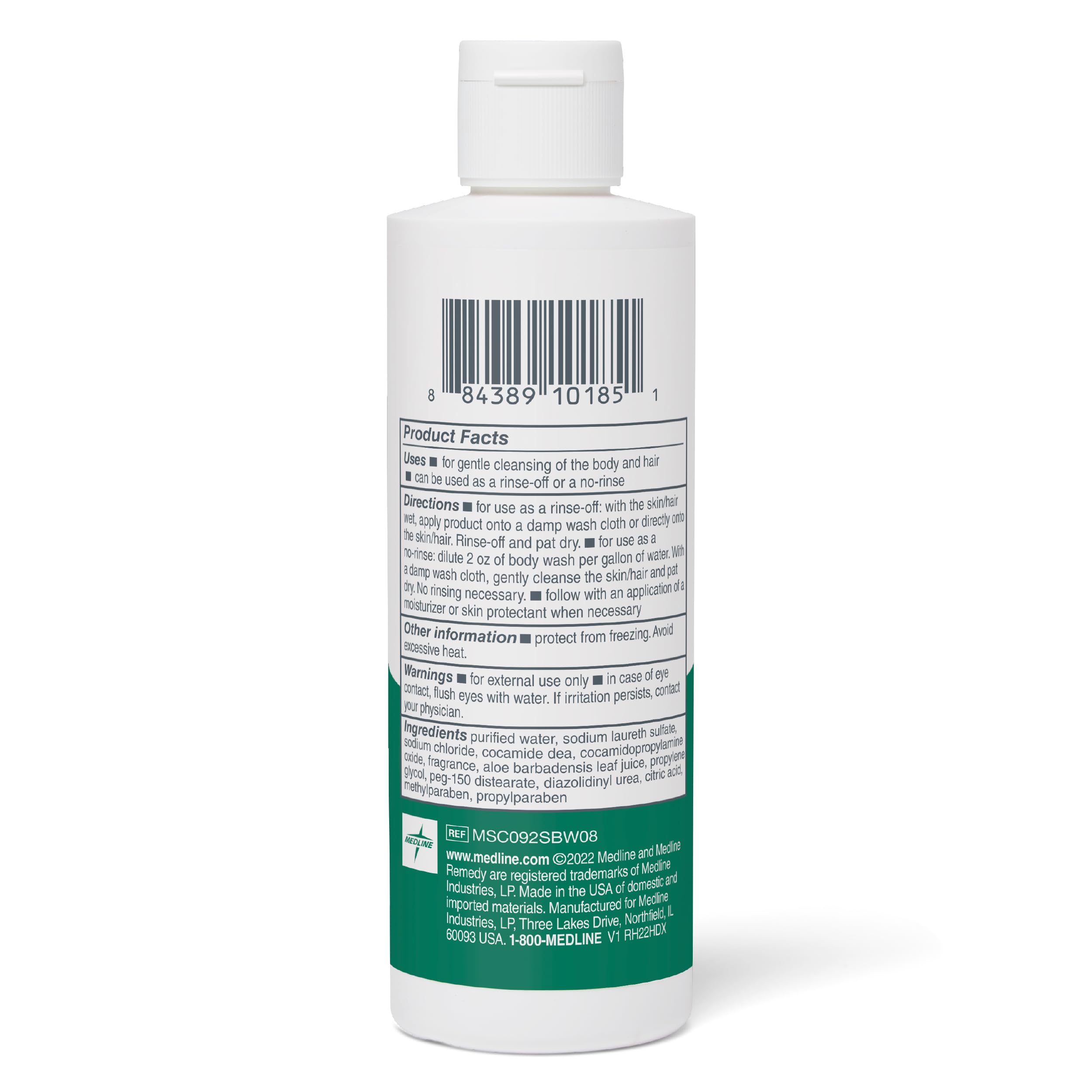 Medline Remedy Essentials: tubo portátil para bolsos, limpieza diaria en cualquier lugar.