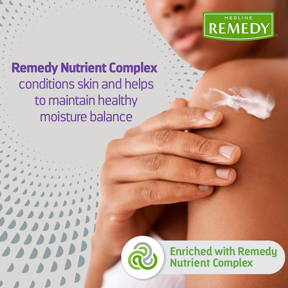 Medline Remedy Nutrashield texture swatch demonstrates quick absorption.