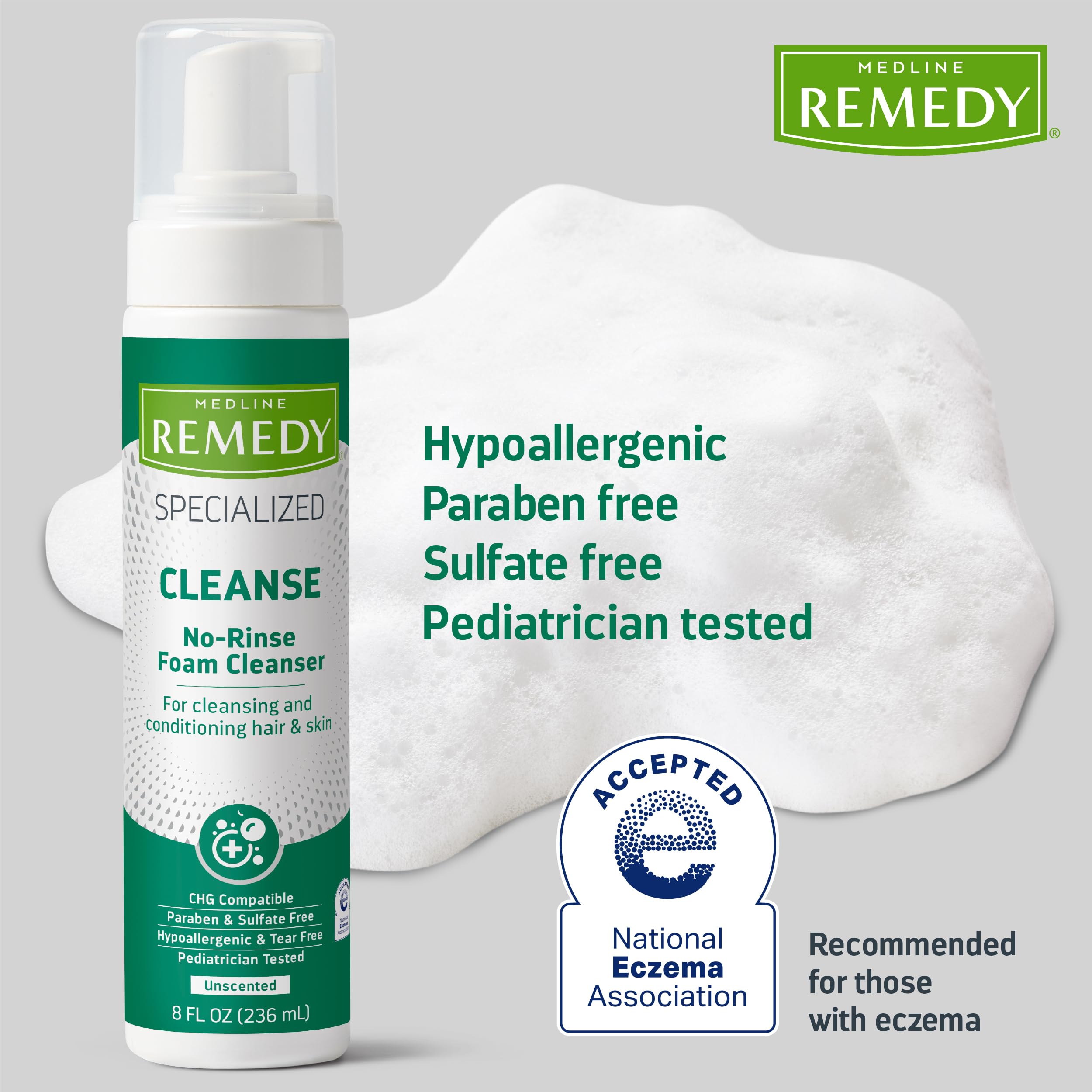 Medline Remedy piel sensible sin irritación gracias a fórmula suave