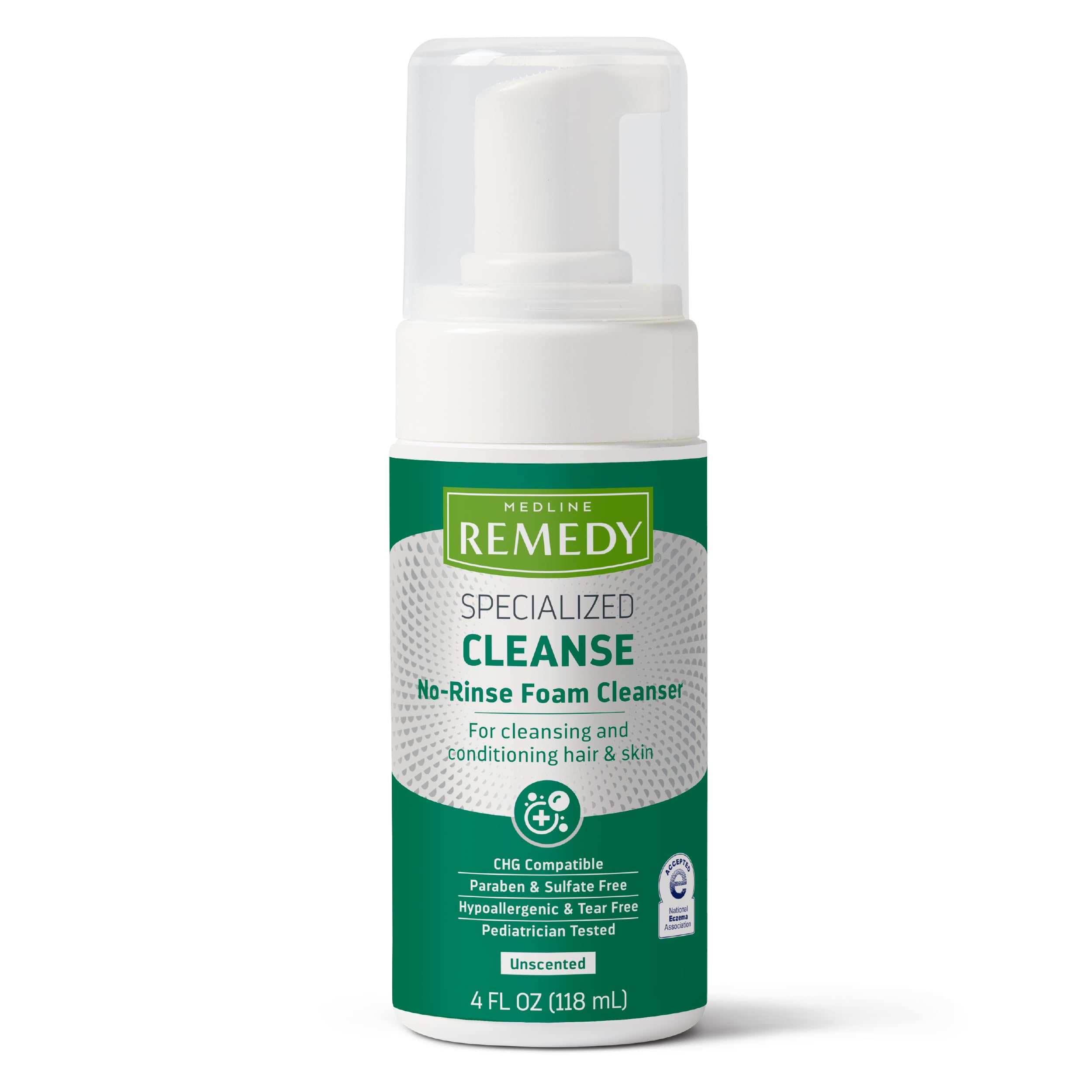 Medline Remedy No-Rinse Foam Cleanser bottle for gentle daily cleansing.