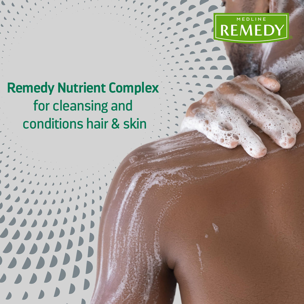 Medline Remedy No-Rinse Foam Cleanser used for hair cleaning and scalp care.