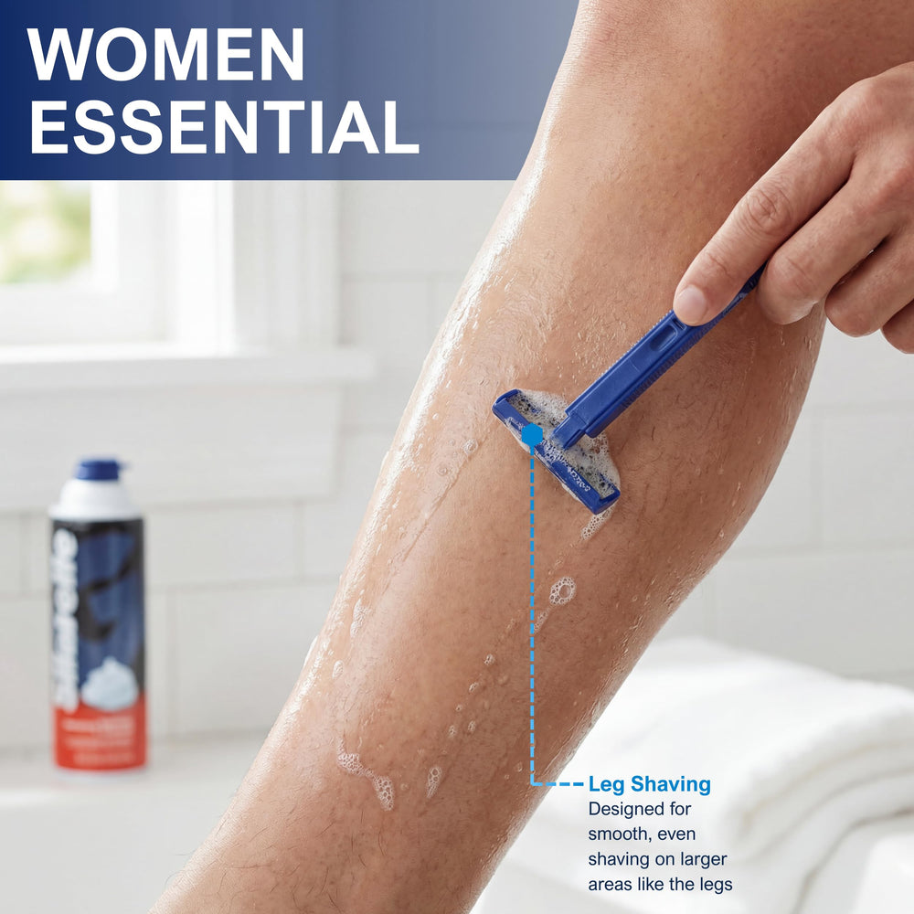 Medpride easy grip handle in hand, offering control during shaving.