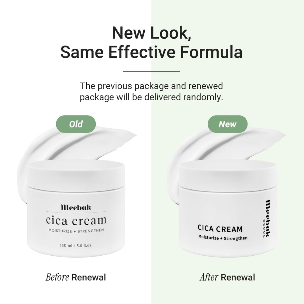 Meebak Cica Cream product-shot pack presenting a complete skincare solution.