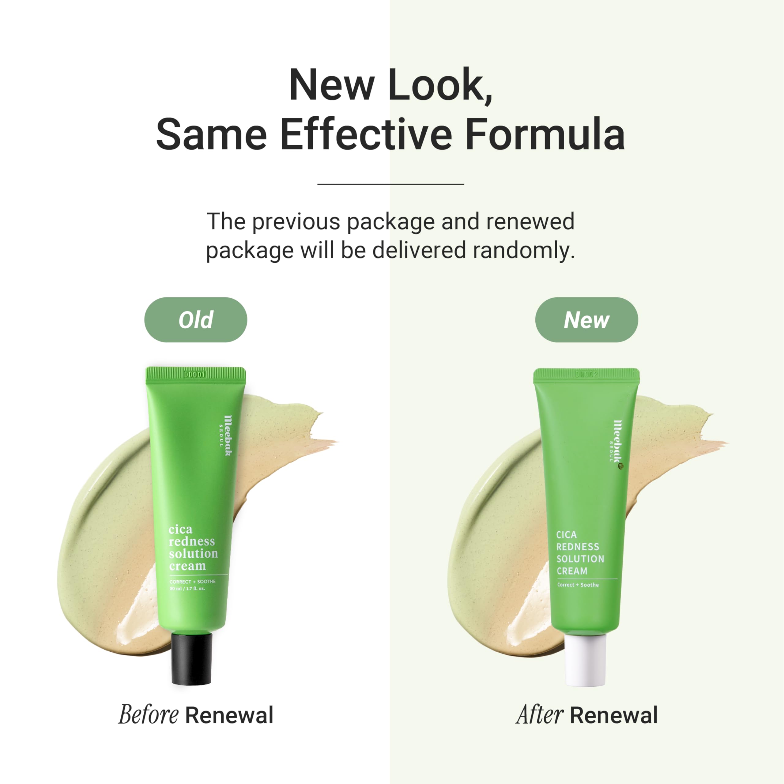 Empaque compacto de Meebak Cica Redness Solution para retoques diarios.