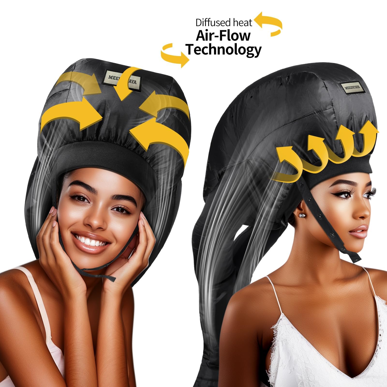 MEELUKYAYA upgraded dual-tubes deliver even heat for faster drying