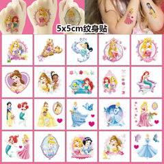 Meet Holiday Princess Tattoos sheet 3; easy 20-second application for quick dress-up moments.