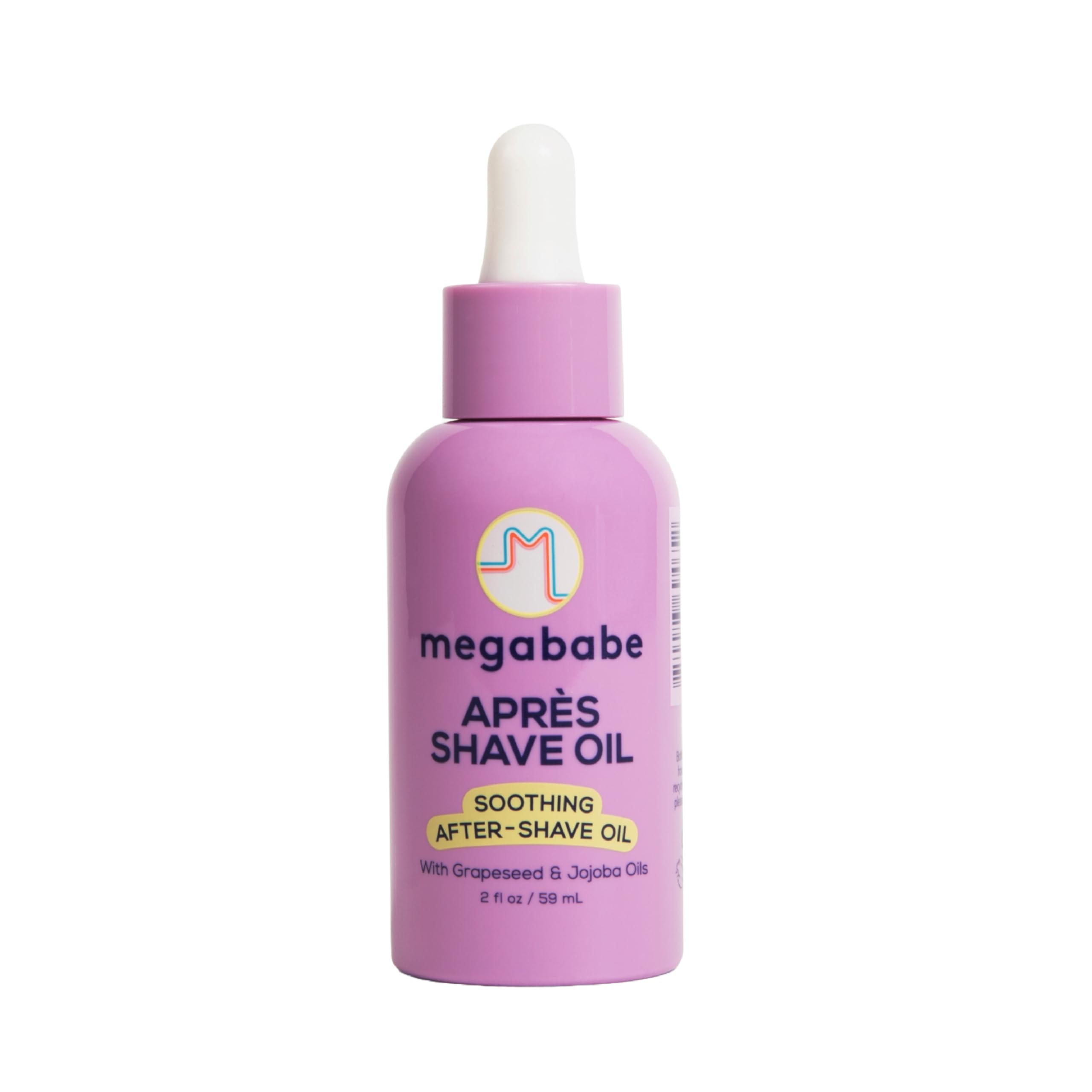 Megababe Après Shave Oil: botella con gotero para aplicar y calmar irritación tras el afeitado.