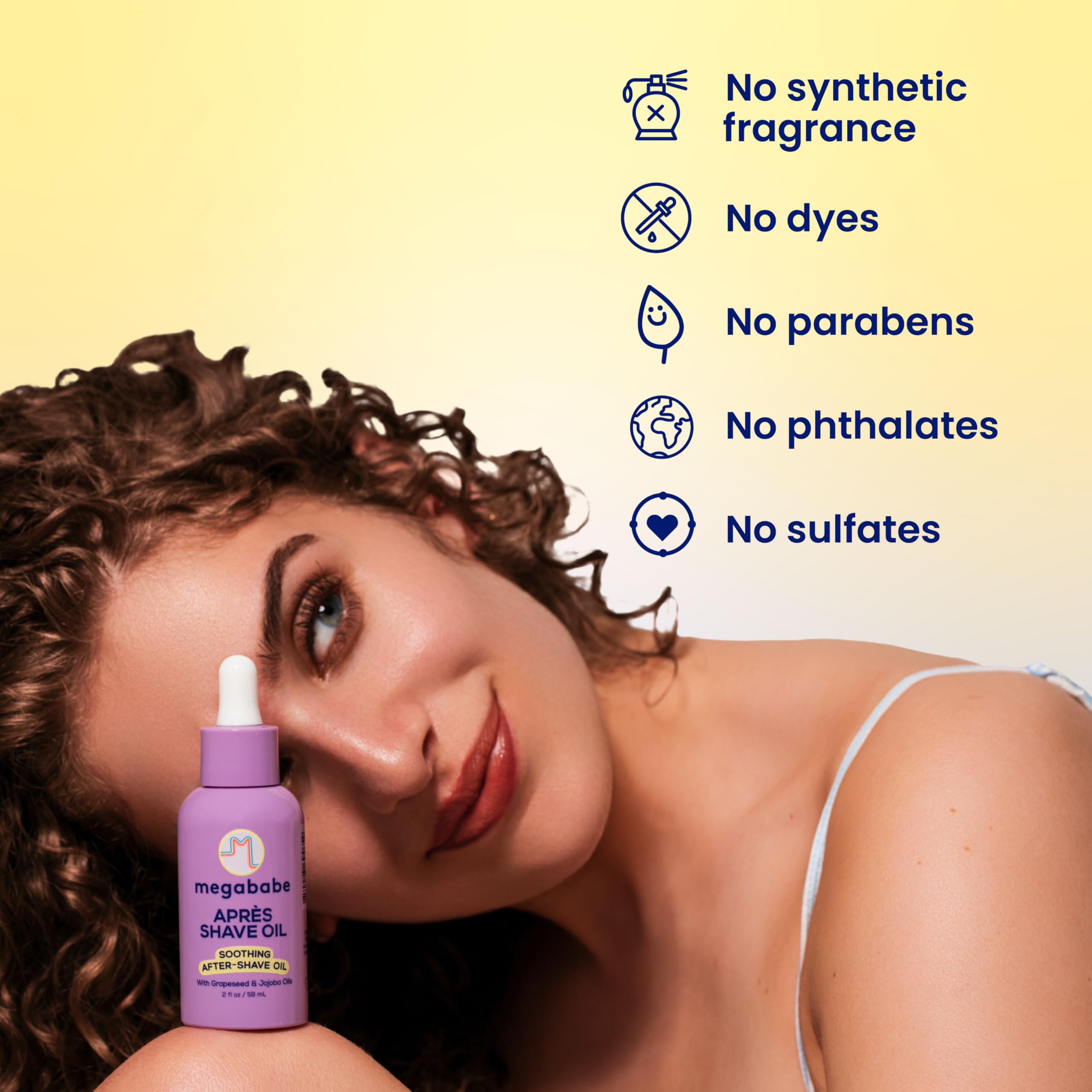 Megababe Après Shave Oil: ingredientes limpios que nutren la piel recién depilada.