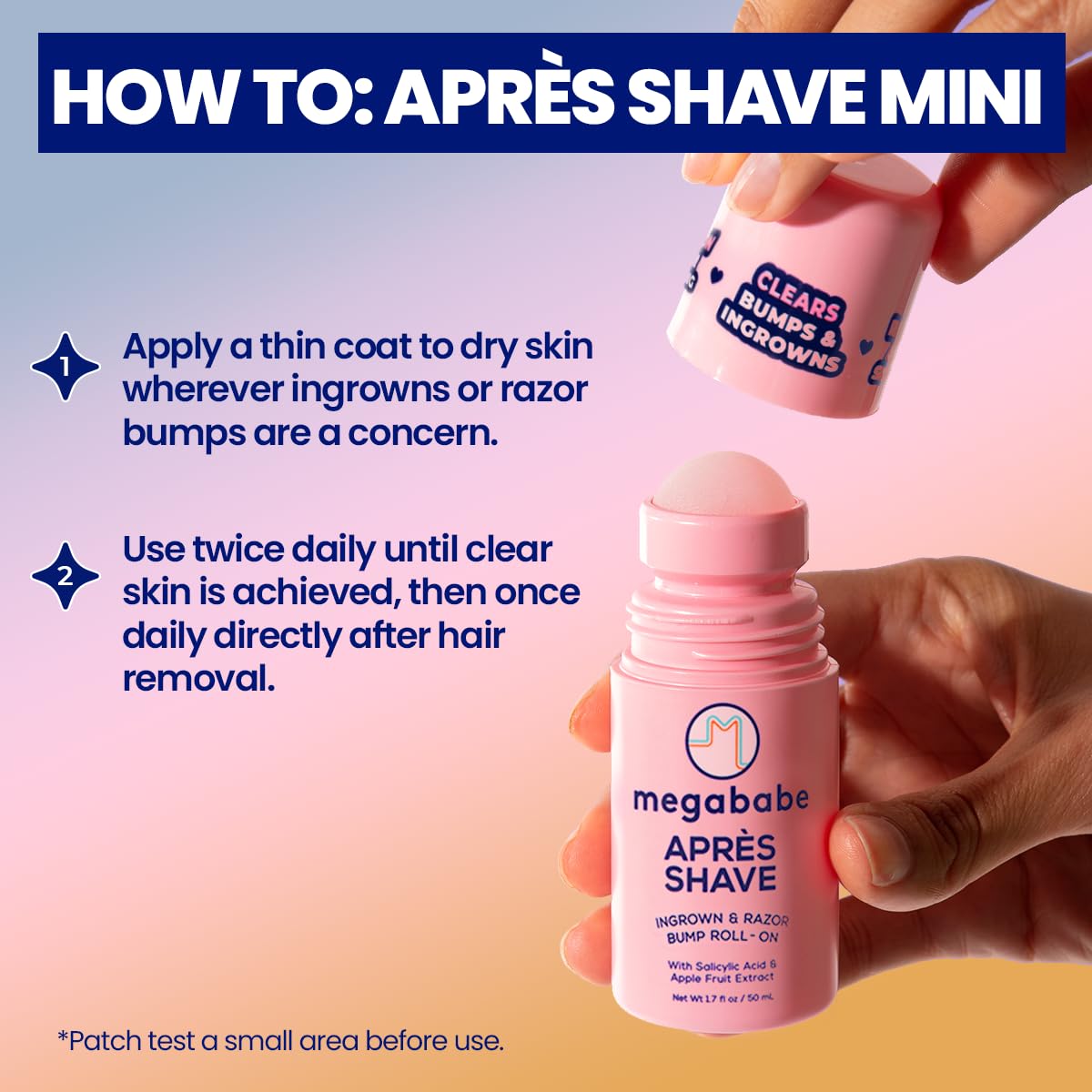 Megababe Après Shave use-all-over formula can soothe multiple removal zones