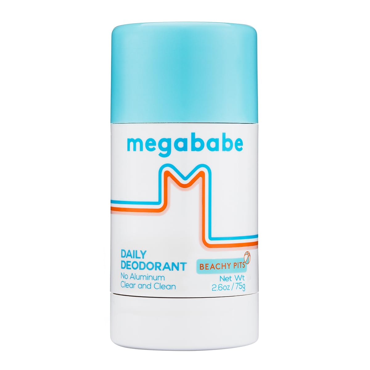 Desodorante Megababe Beachy Pits en barra con fragancia fresca para uso diario.
