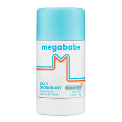 Desodorante Megababe Beachy Pits en barra con fragancia fresca para uso diario.