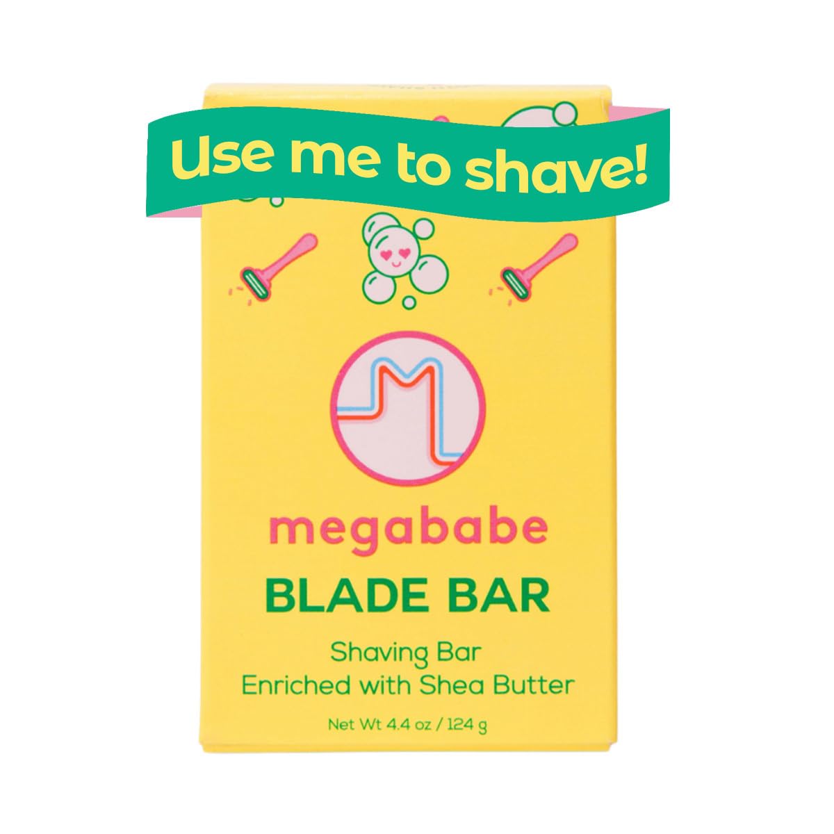 Megababe Blade Bar hero shot showing a smooth, hydrated shave.