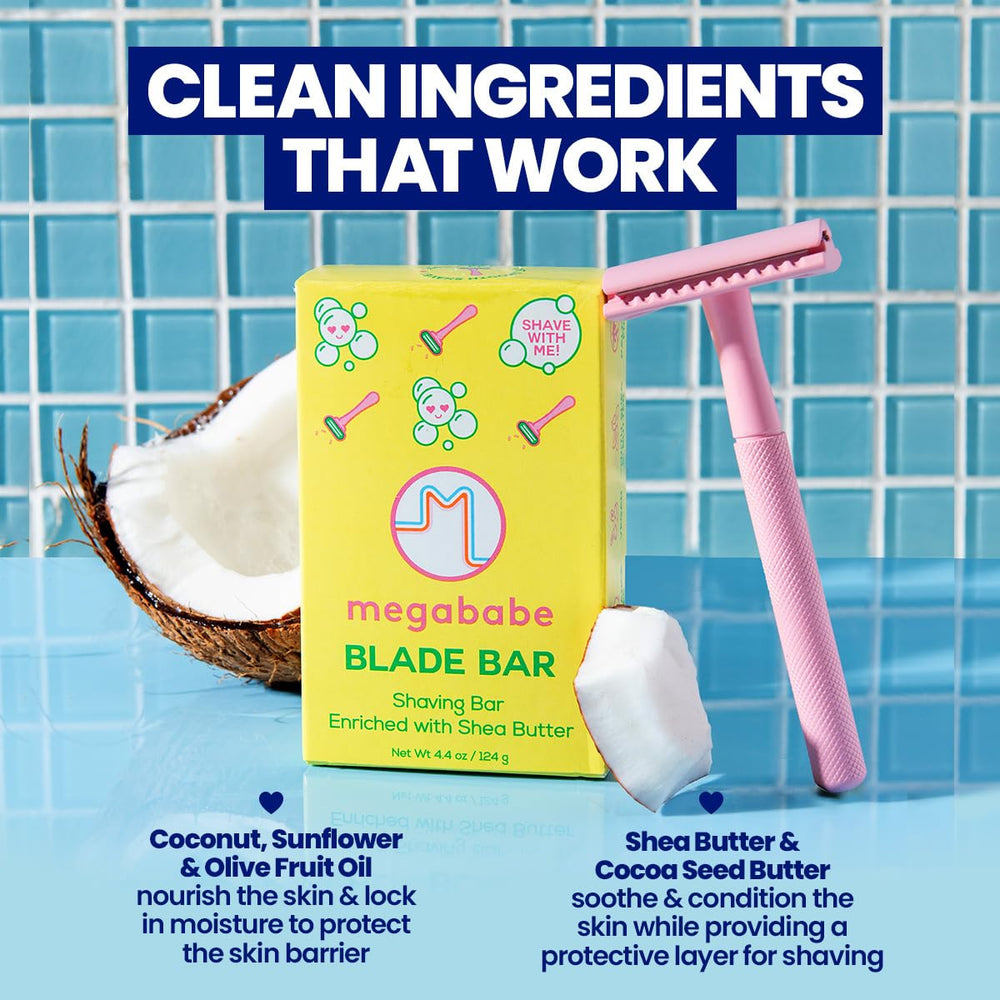 Megababe Blade Bar wet-skin application demonstrates easy massage prep.