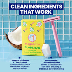 Megababe Blade Bar wet-skin application demonstrates easy massage prep.