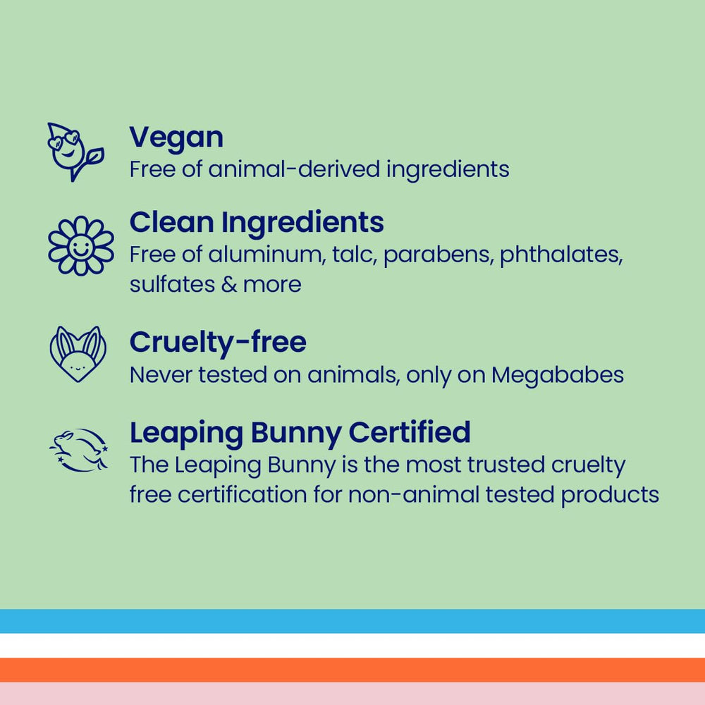 Megababe Bumpy Bar is suitable for daily use on sensitive skin.