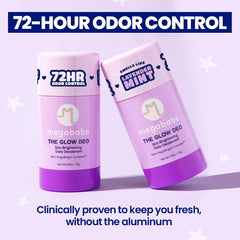 Complejo MegaBright en Megababe Glow Deo ilumina la piel.