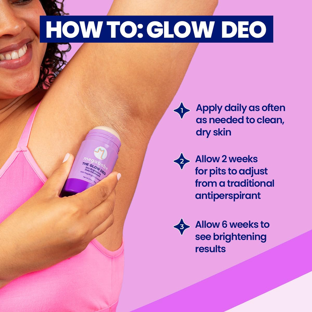 Protección de 72 horas con Glowa Deo de Megababe para días activos.